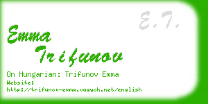 emma trifunov business card